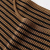 Slim striped design round neck T-shirt for women