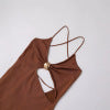 Hollow out design slim knit camisole dress for women