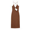 Hollow out design slim knit camisole dress for women