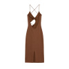 Hollow out design slim knit camisole dress for women