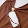 Hollow out design slim knit camisole dress for women